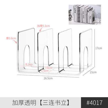 Transparent Desktop File Storage Rack Bookshelf Book Stand Table Rack Office Acrylic A4 Paper Finishing Box