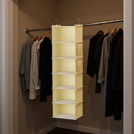 Bamboo wardrobe storage hanging bag multi-functional washable folding clothing storage organizing bag hanging storage hanging bag
