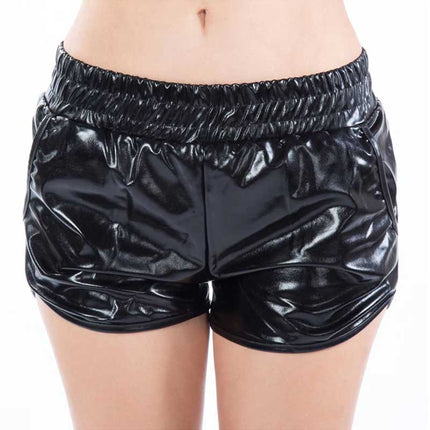 Cross-border women's new shorts women's casual bright patent leather hot pants Amazon hot women's supply wholesale explosion