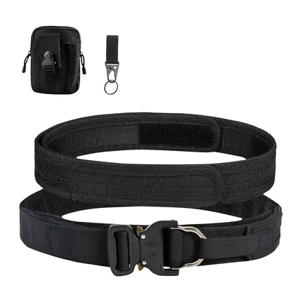 Cross-Border Nylon Double-Layer Thickened Tactical Belt Military Fans Outdoor Multi-Functional Quick-Release Buckle Security Combat Belt Set