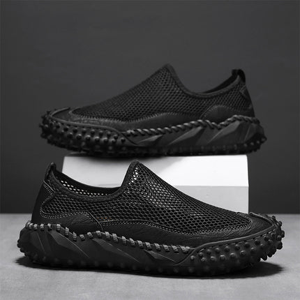 Foreign Trade Hot-Selling Summer New Products Hand-Stitched Mesh Shoes Breathable Casual Men's Outdoor Hiking Shoes Non-Slip River Tracing Shoes