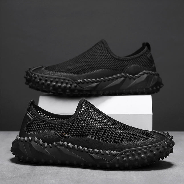 Foreign Trade Hot-Selling Summer New Products Hand-Stitched Mesh Shoes Breathable Casual Men's Outdoor Hiking Shoes Non-Slip River Tracing Shoes