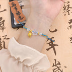Transparent plum lotus bracelet