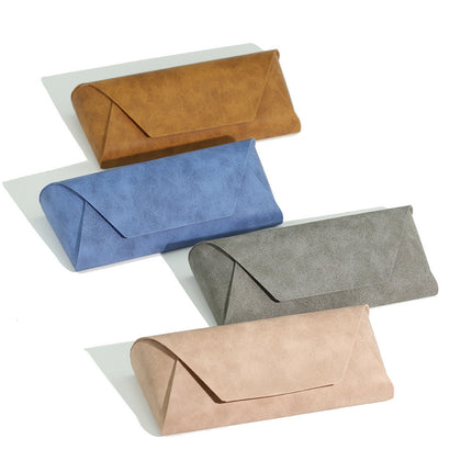 High-grade handmade glasses box leather myopia glasses bag fashion glasses box tide support set logo system manufacturers straight hair