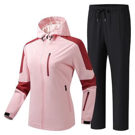 New Cross-Border Outdoor Jacket Set, Trendy Windproof and Waterproof Versatile Jacket and Pants Set for Men and Women
