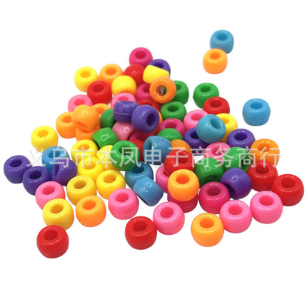 solid color color beads diy bracelet string loose beads material children beaded handmade keychain jewelry accessories