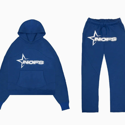 Y2K New Long Sleeve Noes Hoodie Suit Sweatshirt Two-Piece Punk Band Rock Clothing Streetwear