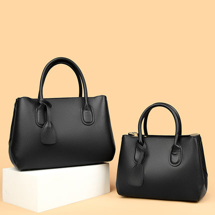 Genuine Leather Tote Bag High-end Large Capacity Women's Bag 2025 New Top Layer Cowhide Women's Bag Commuter Shoulder Crossbody Bag