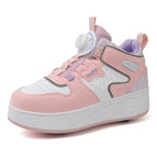 Pink and purple [four-wheel running shoes] / 31