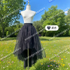 Black / Free size, front length 50cm, back length 100cm