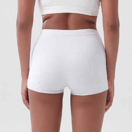 New professional tennis leggings side pocket waist shorts breathable solid color hip fitness running pants