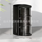 Compartment storage box/black three layers / Opp packaging