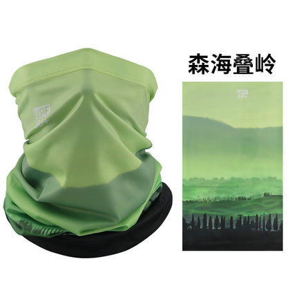 Ice Silk Mask Multifunctional Magic Headscarf Men's Riding Women's Sunshade Sunscreen Neck Sleeve Windproof Square Scarf Scarf Scarf