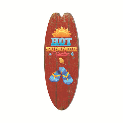Cross-Border Surfboard Pendant Beach Leisure Wall Decoration Wooden Brand Hawaiian Party Supplies Scene Layout