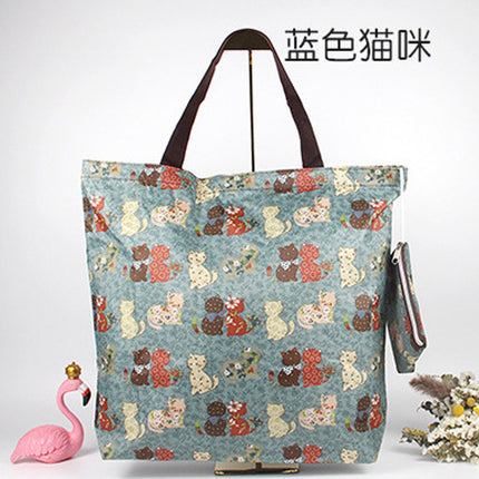 Water-Repellent Oxford Cloth Shopping Bag Foldableable Environmentally Friendly Bag Large Capacity Supermarket Grocery Shopping Bag Satchel Bag Handbag