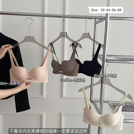 325 light baroque simple one-piece seamless nude pull-up bra underwear small chest pull-up bra bra