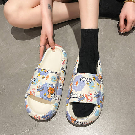 Southeast Asia Cross-Border Special Supply Side Bear Slippers for Women Summer Home Bathroom Non-Slip Slippers for Couples Slippers for Women