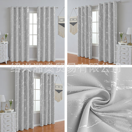 Factory direct modern simple living room bedroom high shading marble hot silver high precision curtain cloth a generation of hair
