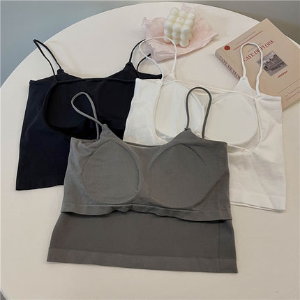Ins Sexy Style Versatile Pure Color Camisole Women's Summer 2025 New Sexy Backless Slim Short Top