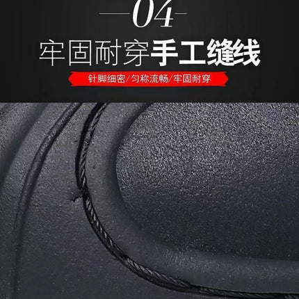 Cold-resistant warm cotton-padded shoes men's warm winter thickened fluff outdoor leather high-top one-piece Northeast snow boots non-slip