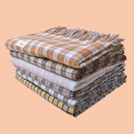Autumn and Winter New Small Square All-match Tassel Cashmere Scarf Thickened Warm Shawl Cold-proof Unisex