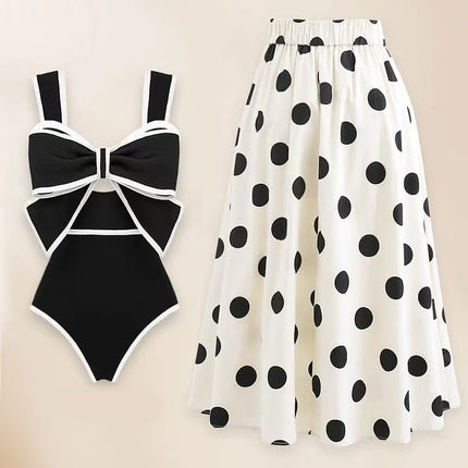 2025 Europe and the United States cross-border new bikini Amazon two-piece skirt conservative one-piece swimsuit women's in stock wholesale