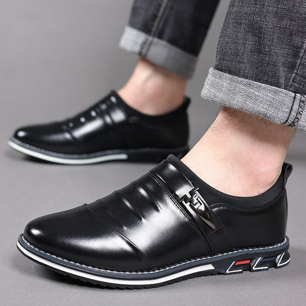 Formal New Style Loafers Solid Color Office Shoes Business Legs Casual Shoes Men's All-match Wear-resistant Casual Shoes Men's Shoes
