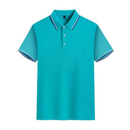 Siro-Spun Cotton Workwear Polo Shirt for Men and Women, Short-Sleeved T-Shirt, Work Uniform Polo Shirt with Logo Printing Recommended