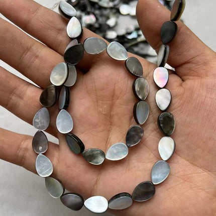 Seawater Shell Black Shell 10*14/9*13MM Drop-shaped Straight Hole Shell DIY Necklace Bracelet Jewelry Accessories