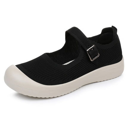 Mom's Shoes for Women, New Summer Style, Breathable Buckle Single Shoes, Soft Sole, Comfortable Casual Shoes, Hollow Design, Fashionable and Comfortable Women's Shoes