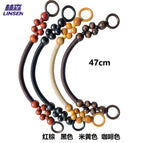 (Black) 47cm wooden bead handle