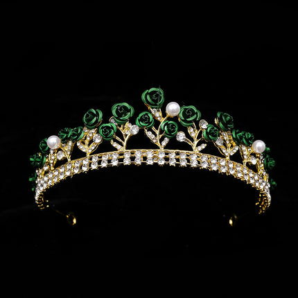 Three-piece set of bridal headdress Korean style Mori style hair band red hair accessories Xianmei hairband toast wedding dress accessories