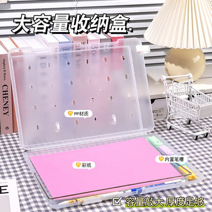 A4 folder student writing pad paper data storage box multi-functional office file storage box
