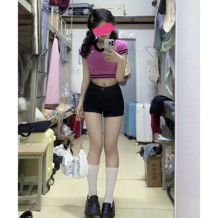 Spice Girls Denim Shorts Women's Ins Summer 2025 New High Waist Slimming Black Pants Tight Micro-elastic Hip Hot Pants