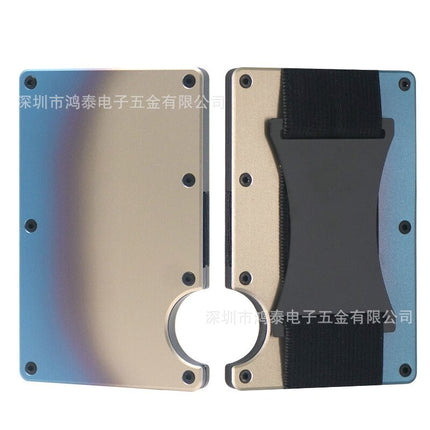 Cross-Border Aluminum Alloy Card Holder Rfid Anti-Theft Metal Wallet Men's Ultra-Thin Credit Card Holder Normcore Card Holder