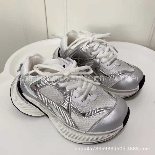 2024 foreign trade explosions Paris nail book father shoes children's shoes mesh children's sneaker girls' shoes dirty shoes