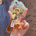 Langlang mountain little monster basic shape series keychain-little piggy