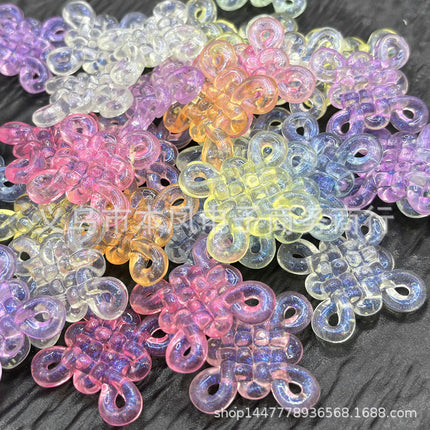 Acrylic Fine Flash Mermaid Ji Luminous Chinese Knot Hanging Beads DIY Jewelry Mobile Phone Chain Car Hanging Handmade Material Accessories