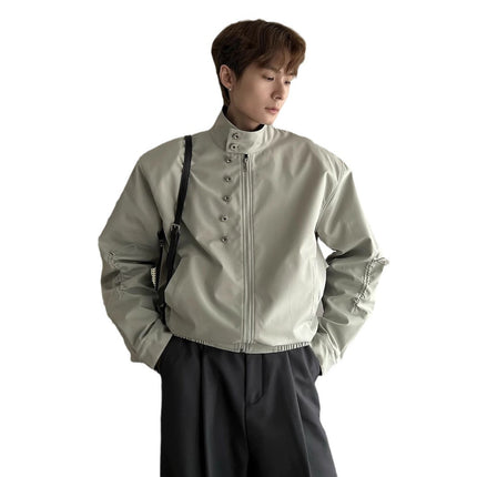 Cold Style Jacket Men's Trendy Brand Design bomber Pilot Stand Collar Jacket American Workwear Top