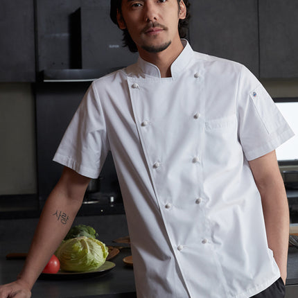 Zhenyao High-End Chef Work Clothes Long-Sleeved Short-Sleeved Summer Breathable Hotel Five-Star Chef Work Clothes