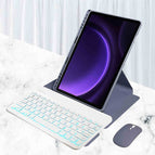 [Backlit] 360 Lavender Protective Set Square Key Ordinary Backlit Keyboard to Send Same Color Mouse [Excluding Stylus]]