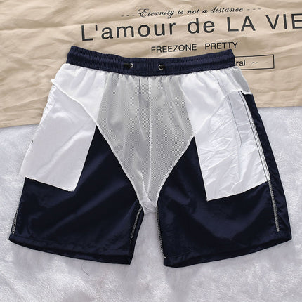 Summer Men's Beach Casual Shorts 2026 New Model Cross-Border Amazon Solid Color Simple Men's Shorts Dropshipping