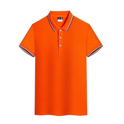 Siro-Spun Cotton Workwear Polo Shirt for Men and Women, Short-Sleeved T-Shirt, Work Uniform Polo Shirt with Logo Printing Recommended