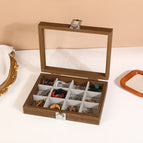 Black walnut small 12-compartment box / 20X15X5