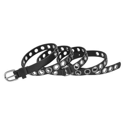 Women's Belt Retro Air-eye Double-loop Pin Buckle Women's Belt Korean Fashionable Casual Belt in stock Wholesale