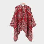 Slit scarf-red