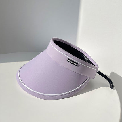 Women's Summer Trendy Korean Fashion Versatile Face-Slimming Visor Hat for Outdoor Commuting, Cycling, Sun Protection, and Sunshade
