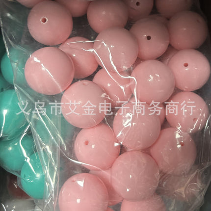 30mm solid color acrylic beads 25mm smooth translucent popular necklace key chain clothing headdress pendant