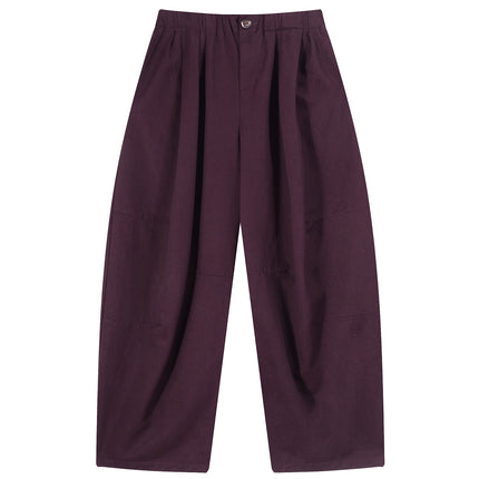Wu Tongtong Drapey Loose Wide-Leg Straight Casual Pants for Women, Autumn Korean Style High-Waisted Slimming Floor-Length Trousers