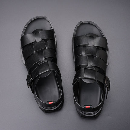 Roman Sandals for Men 2023 Summer New High-Top Casual Leather Shoes Outdoor Trendy Stylish Outdoor Wear 4885-Y